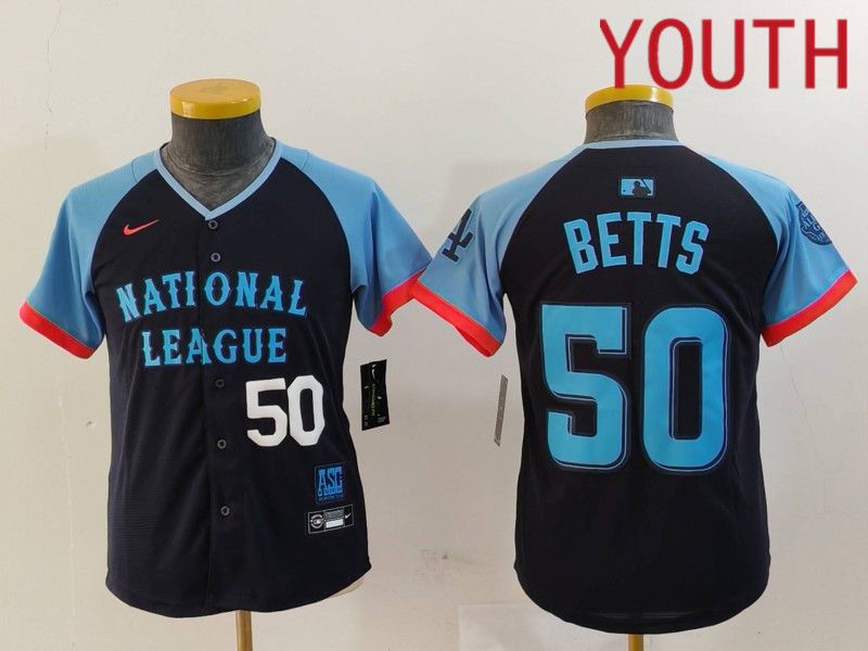 Youth Los Angeles Dodgers #50 Betts Blue All star 2024 Nike MLB Jersey style 8152->youth mlb jersey->Youth Jersey